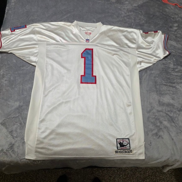 Mitchell & Ness Other - Mitchell & Ness 1993 Houston Oilers Warren Moon #1 Vintage Jersey White XL